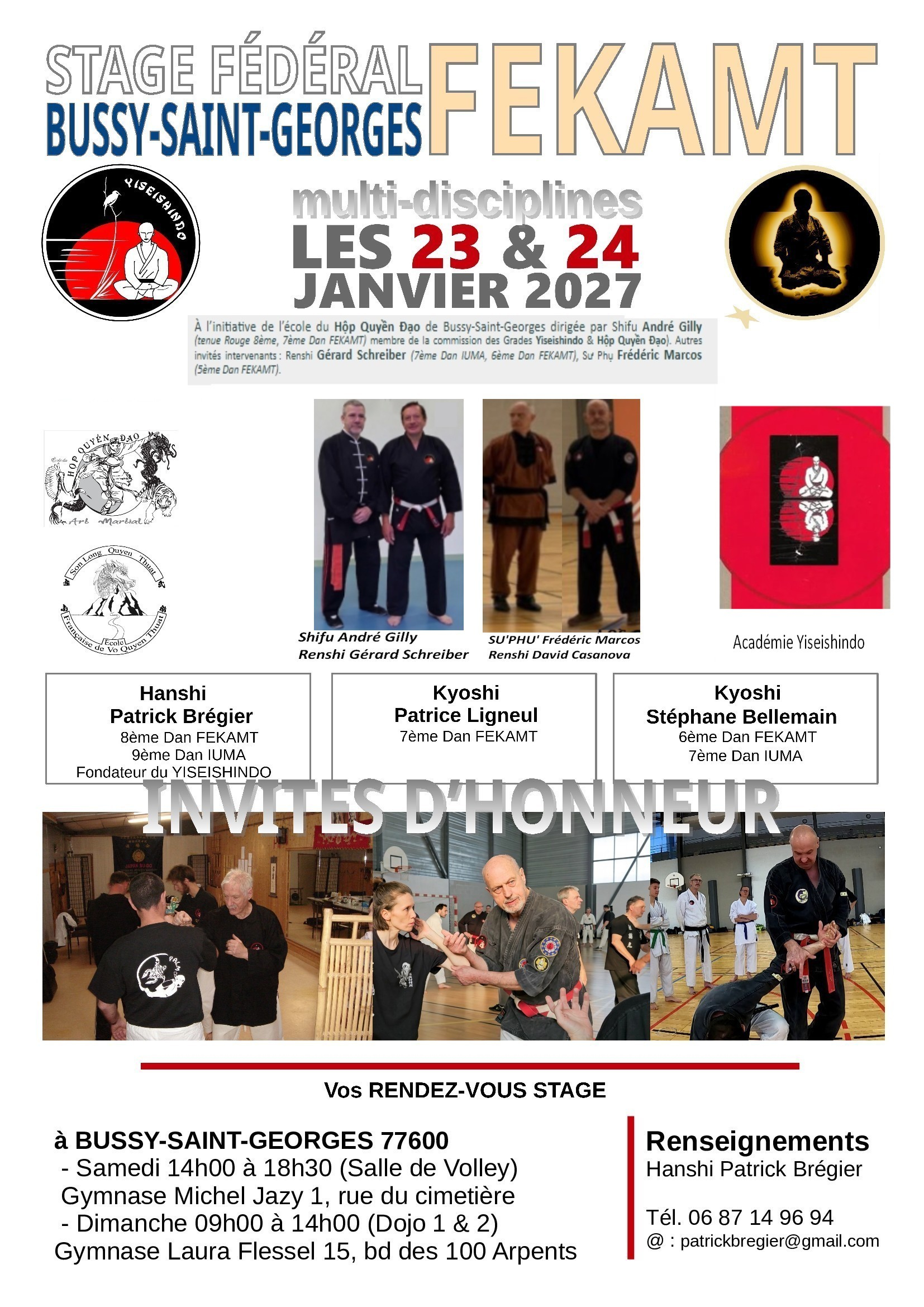 Affiche du Stage Fédéral FEKAMT à Bussy-Saint-Georges